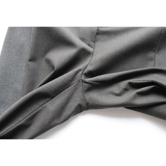 Brunello Cucinelli Virgin Wool Blend Tapered Leg Cuffed Trouser Steel Size 4 - Picture 9 of 10